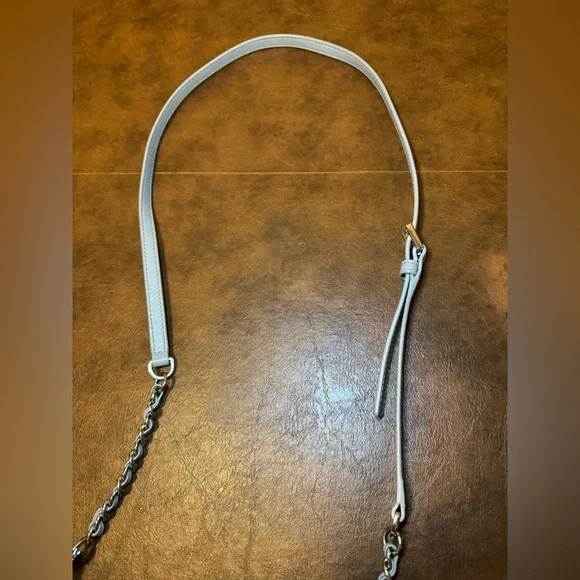 EUC Tory Burch Grey Crossbody Bag with Chain Strap. - Picture 14 of 16